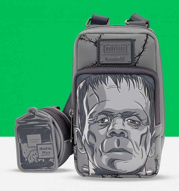Loungefly Universal Monsters Frankenstein Crossbody Bag with Coin Bag Loungefly Universal Monsters Frankenstein Crossbody Bag with Coin Bag