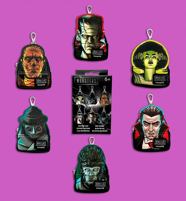 Loungefly Universal Monsters Multi Character Mystery Mini Backpack Keychain Charm Loungefly Universal Monsters Multi Character Mystery Mini Backpack Keychain Charm