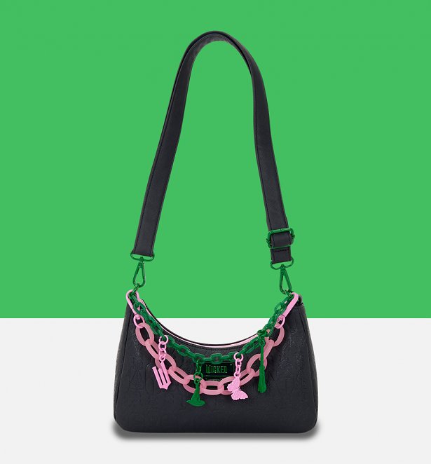 Loungefly Wicked: Part Two Crossbody Bag With Charm Loungefly Wicked: Part Two Crossbody Bag With Charm