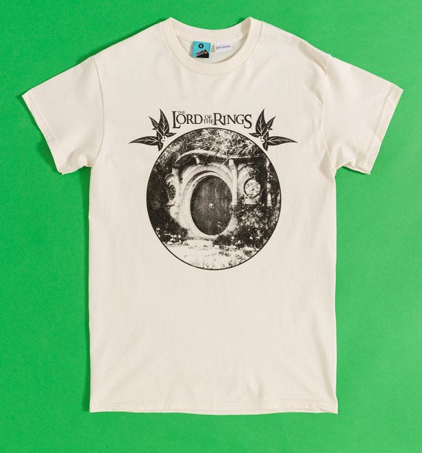 The Lord Of The Rings Bag End Floor Plan Natural T-Shirt With Back Print