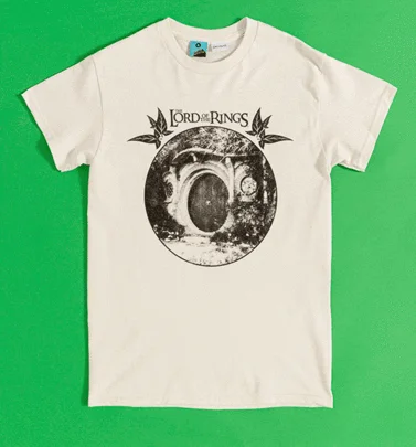 The Lord Of The Rings Bag End Floor Plan Natural T-Shirt With Back Print