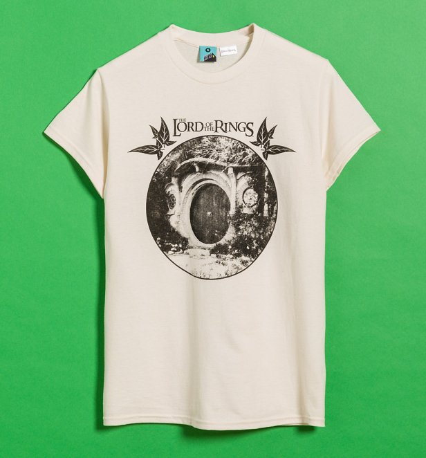 The Lord Of The Rings Bag End Floor Plan Natural T-Shirt With Back Print The Lord Of The Rings Bag End Floor Plan Natural T-Shirt With Back Print