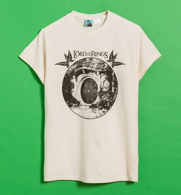 The Lord Of The Rings Bag End Floor Plan Natural T-Shirt With Back Print