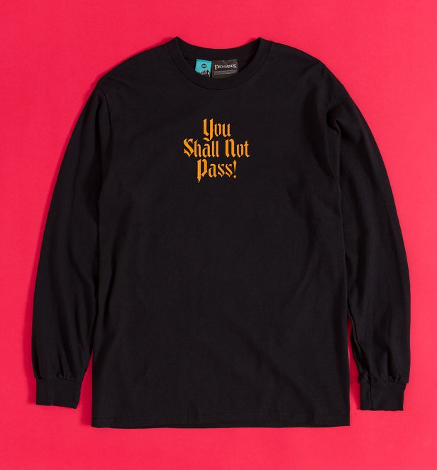 The Lord Of The Rings Balrog Black Long Sleeve T-Shirt With Back Print