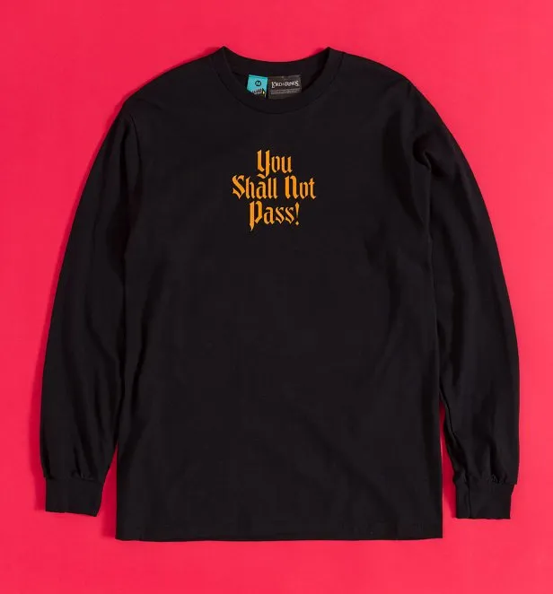 The Lord Of The Rings Balrog Black Long Sleeve T-Shirt With Back Print