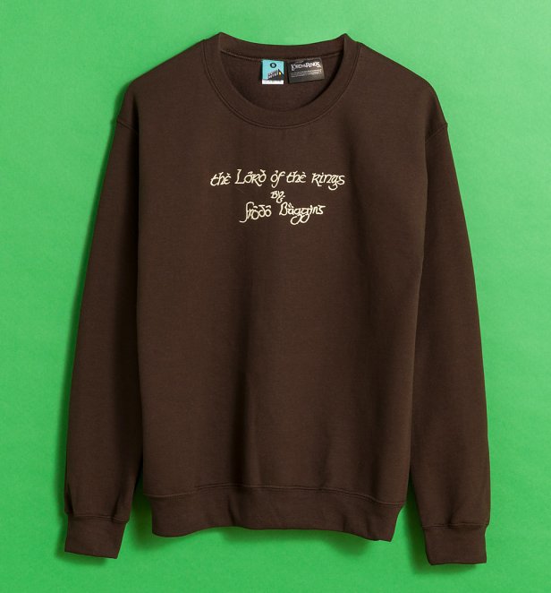The Lord Of The Rings By Frodo Embroidered Brown Sweater The Lord Of The Rings By Frodo Embroidered Brown Sweater