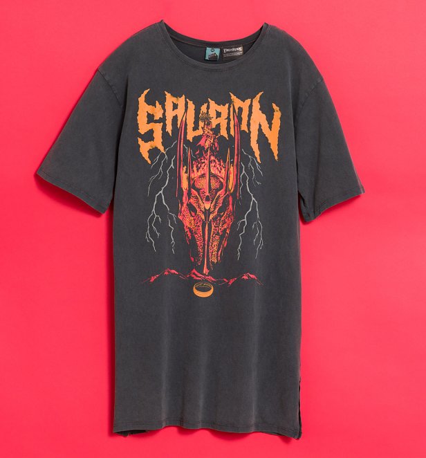 The Lord Of The Rings Sauron The Dark Lord Vintage Wash Charcoal T-Shirt Dress