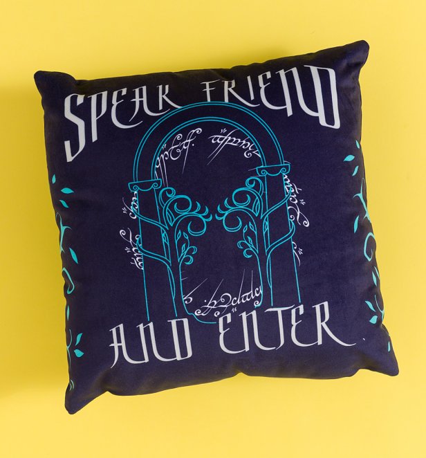 The Lord Of The Rings Speak Friend And Enter Cushion The Lord Of The Rings Speak Friend And Enter Cushion