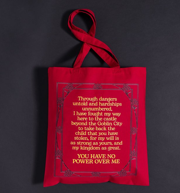 Labyrinth Book Cover Red Tote Bag 