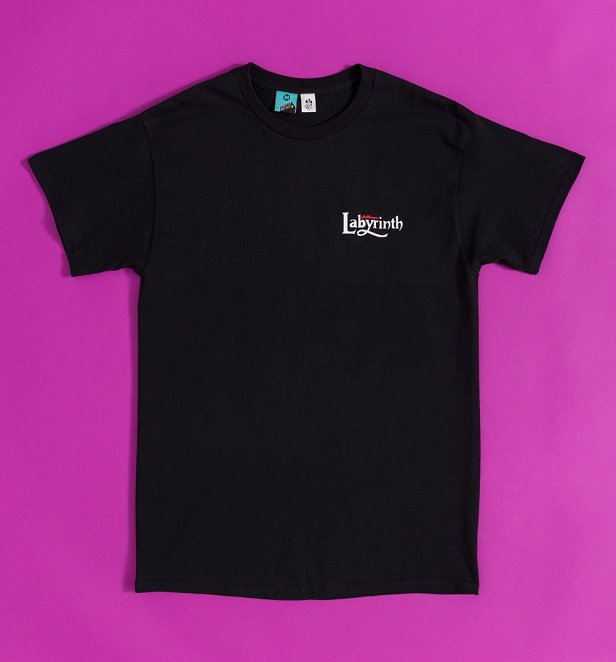 Labyrinth Character Scenes Black T-Shirt With Back Print