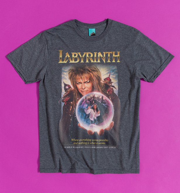 Labyrinth Classic Movie Poster Dark Marl T-Shirt Labyrinth Classic Movie Poster Dark Marl T-Shirt