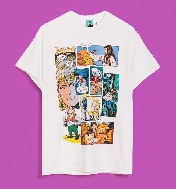 Labyrinth Comic Strip White T-Shirt