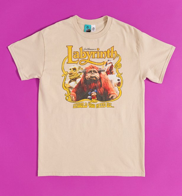 Labyrinth Framed Friends Sand T-Shirt