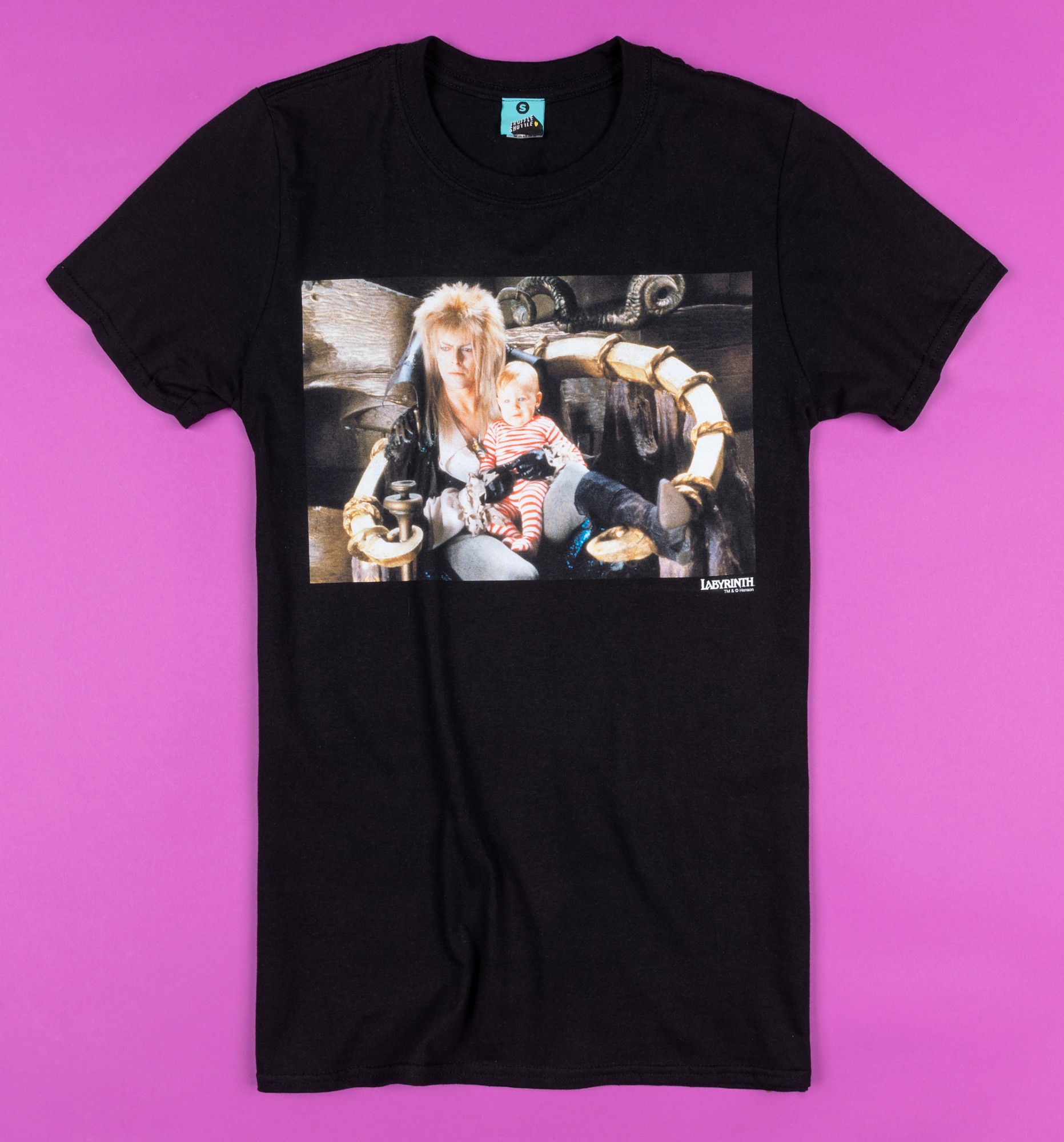 Labyrinth Jareth And Toby Screenshot Black T-Shirt