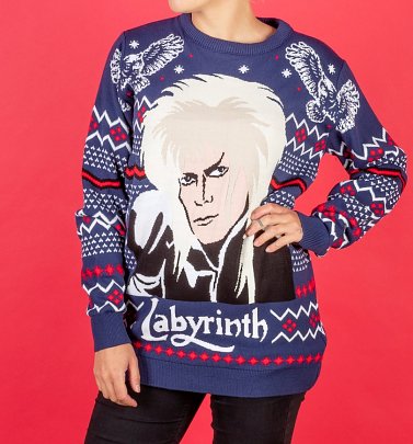 Labyrinth Jareth Knitted Christmas Jumper Labyrinth Jareth Knitted Christmas Jumper