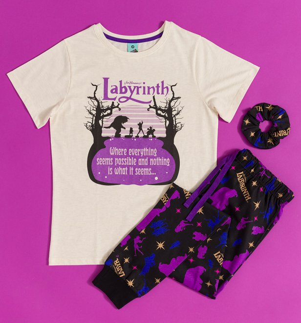 Women's Labyrinth Silhouette Pyjamas with Scrunchie