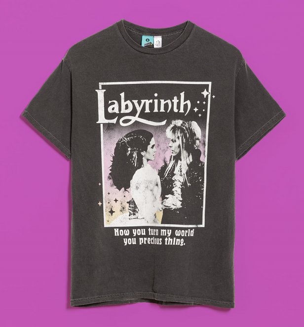 Labyrinth Precious Thing Vintage Wash Charcoal T-Shirt Labyrinth Precious Thing Vintage Wash Charcoal T-Shirt