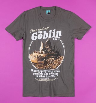 Labyrinth Visit The Goblin City Charcoal T-Shirt Labyrinth Visit The Goblin City Charcoal T-Shirt