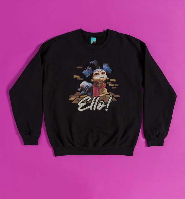 Labyrinth Worm Brickwork Black Sweater Labyrinth Worm Brickwork Black Sweater