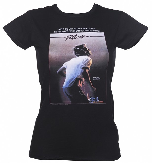 Women's Black Footloose Poster T-Shirt Women's Black Footloose Poster T-Shirt
