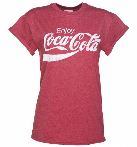 Women's Enjoy Coca-Cola Rolled Sleeve Boyfriend T-Shirt Women's Enjoy Coca-Cola Rolled Sleeve Boyfriend T-Shirt