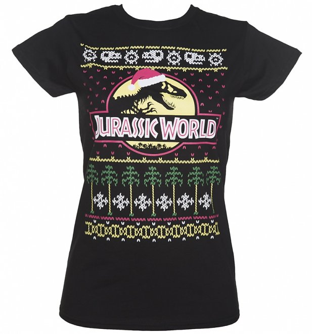 Jurassic World Fair Isle Christmas T-Shirt