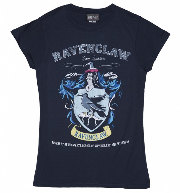 Women's Navy Harry Potter Ravenclaw Team Quidditch T-Shirt Women's Navy Harry Potter Ravenclaw Team Quidditch T-Shirt
