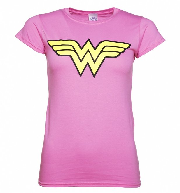 Women's Pink Wonder Woman Logo T-Shirt