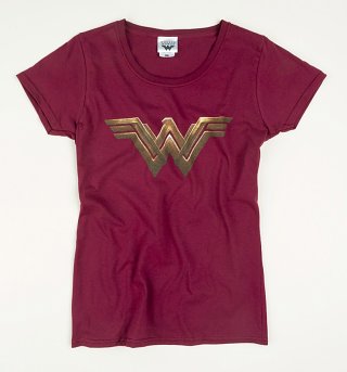Women's Dark Red Wonder Woman Logo T-Shirt Women's Dark Red Wonder Woman Logo T-Shirt