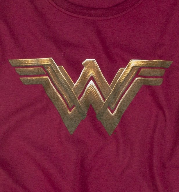 Women's Dark Red Wonder Woman Logo T-Shirt Women's Dark Red Wonder Woman Logo T-Shirt