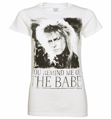 Women's White You Remind Me Of The Babe Bowie Labyrinth T-Shirt Women's White You Remind Me Of The Babe Bowie Labyrinth T-Shirt