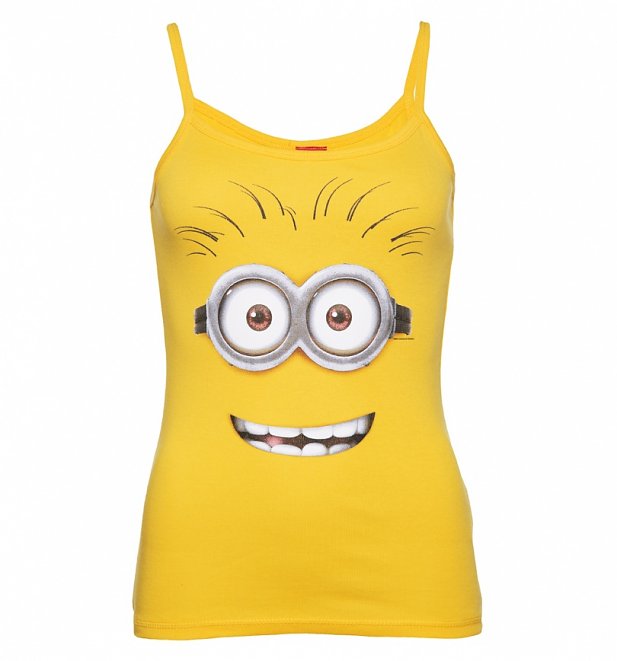 Women's Yellow Dave Minion Strappy Vest Women's Yellow Dave Minion Strappy Vest