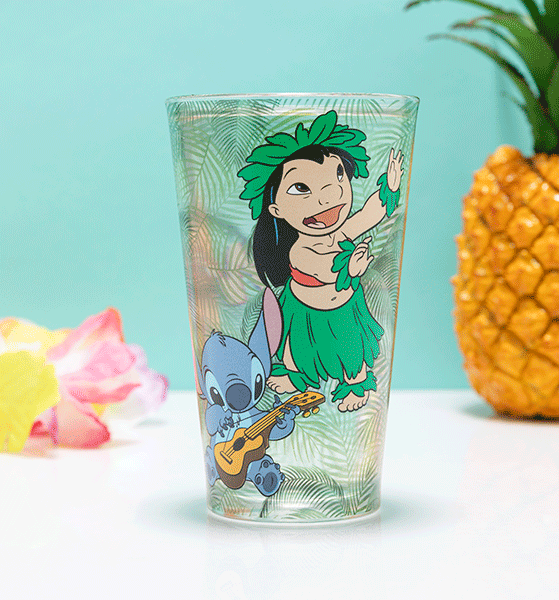 Large Disney Lilo and Stitch Ohana Glass Large Disney Lilo and Stitch Ohana Glass