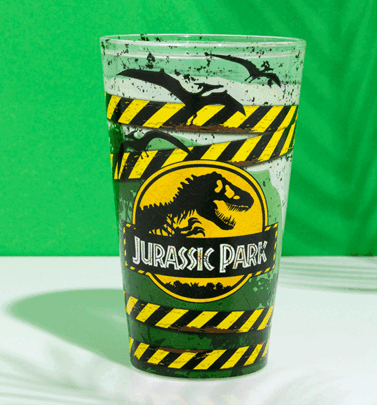 Large Jurassic Park High Voltage Glass