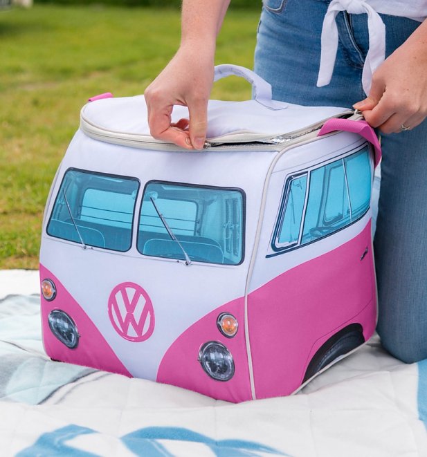 Large Pink VW Camper Van Cooler Bag