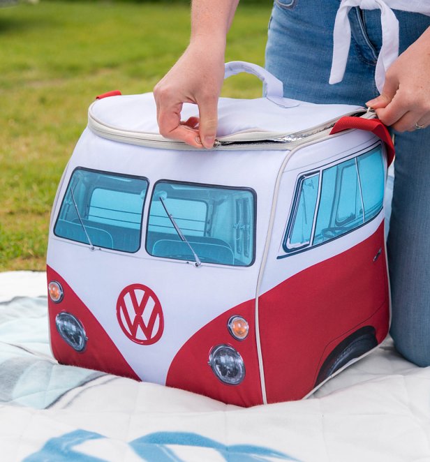 Large Red VW Camper Van Cooler Bag