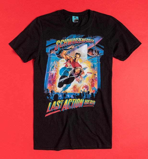Last Action Hero Movie Poster Black T-Shirt