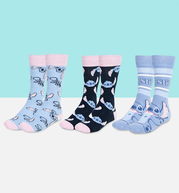 Disney Lilo & Stitch Set Of 3 Socks Disney Lilo & Stitch Set Of 3 Socks