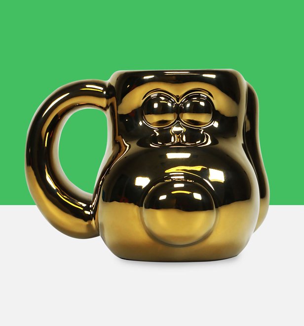 Limited Edition Gold Wallace And Gromit Gromit Shaped Mug