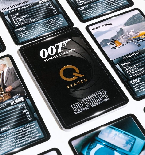 Limited Edition James Bond 007 Gadgets and Vehicles Top Trumps Game