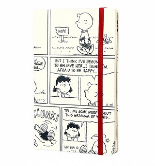 Limited Edition Peanuts Comic Strip White Hardcover Ruled Notebook from Moleskine Limited Edition Peanuts Comic Strip White Hardcover Ruled Notebook from Moleskine