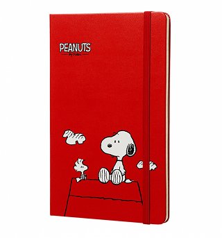 Limited Edition Peanuts Red Hardcover Ruled Notebook from Moleskine Limited Edition Peanuts Red Hardcover Ruled Notebook from Moleskine