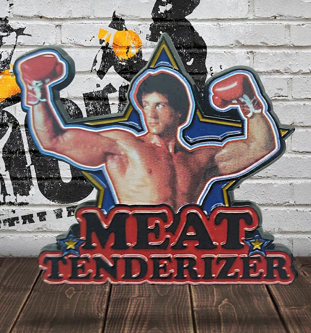 Limited Edition Rocky Meat Tenderizer Pin Badge Limited Edition Rocky Meat Tenderizer Pin Badge