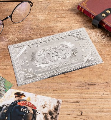 Limited Edition Silver Plated Harry Potter Hogwarts Ticket Limited Edition Silver Plated Harry Potter Hogwarts Ticket