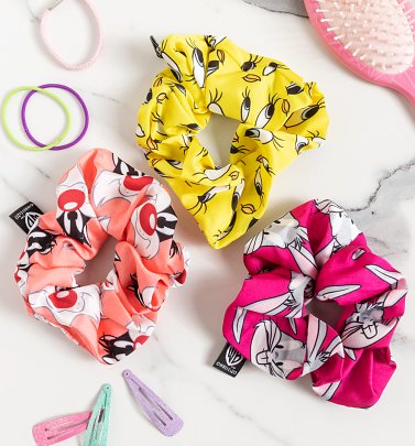 Looney Tunes 3 Pack Hair Scrunchies Looney Tunes 3 Pack Hair Scrunchies