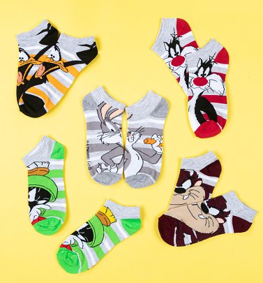 Looney Tunes Pack Of 5 Ankle Socks Looney Tunes Pack Of 5 Ankle Socks