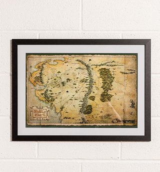 The Lord Of The Rings Middle Earth Map Framed Print The Lord Of The Rings Middle Earth Map Framed Print