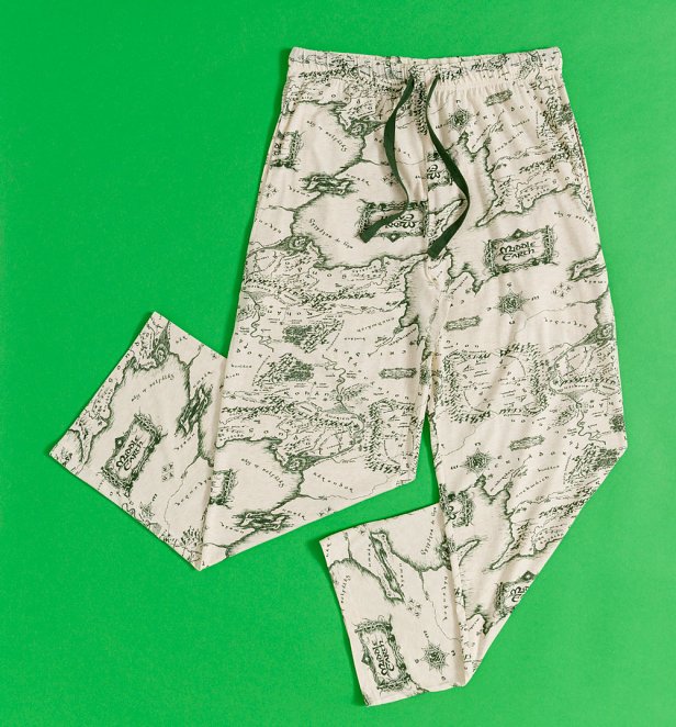 The Lord Of The Rings Middle Earth Map Oatmeal Marl Lounge Pants