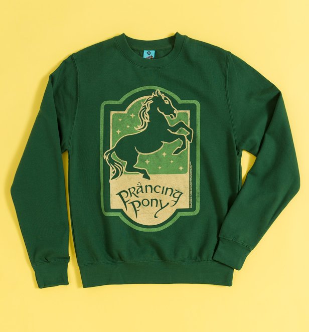 Lord Of The Rings Prancing Pony Green Sweater