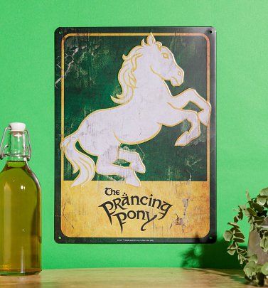 Lord Of The Rings Prancing Pony Tin Sign